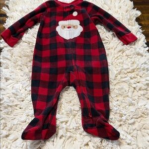 Carter's Red and Black Checkered Kids Footie